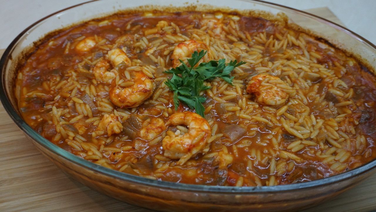 Γιουβέτσι με γαρίδες